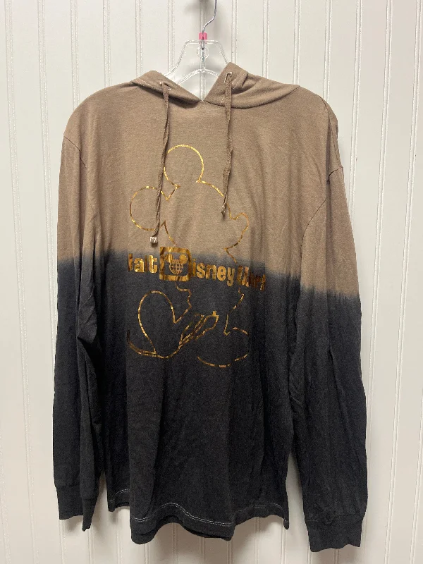 Sweatshirt Hoodie By Disney Store In Taupe, Size: S