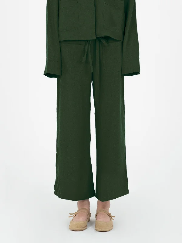 Grinch green linen pants