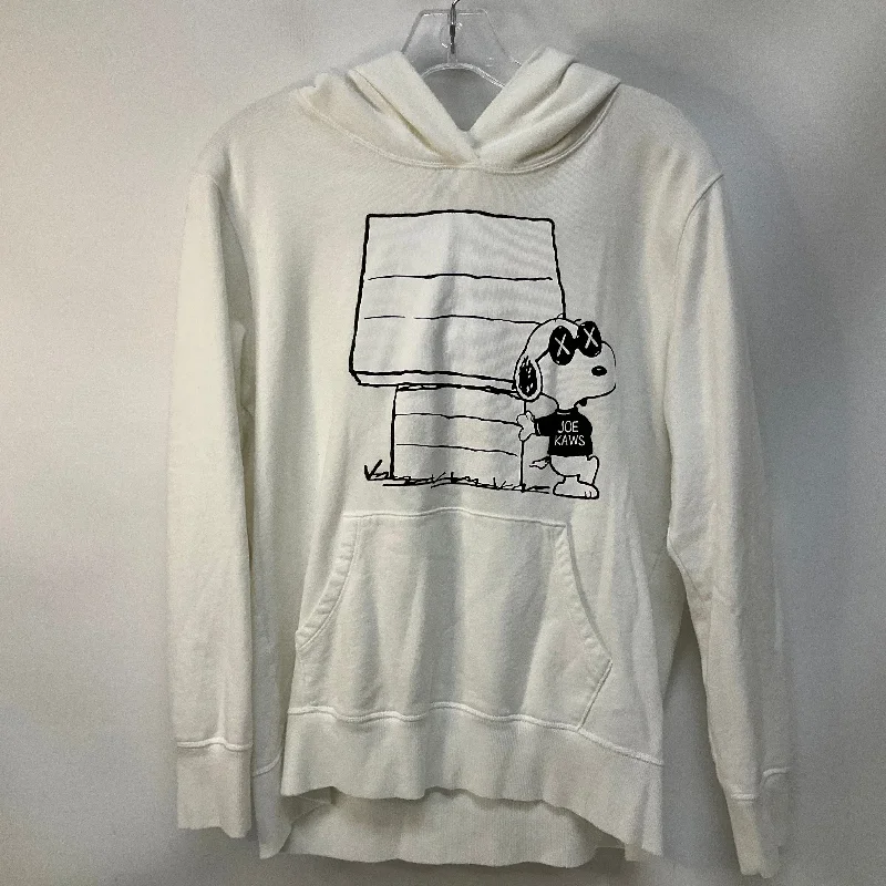 Sweatshirt Hoodie By Uniqlo In White, Size: Xl