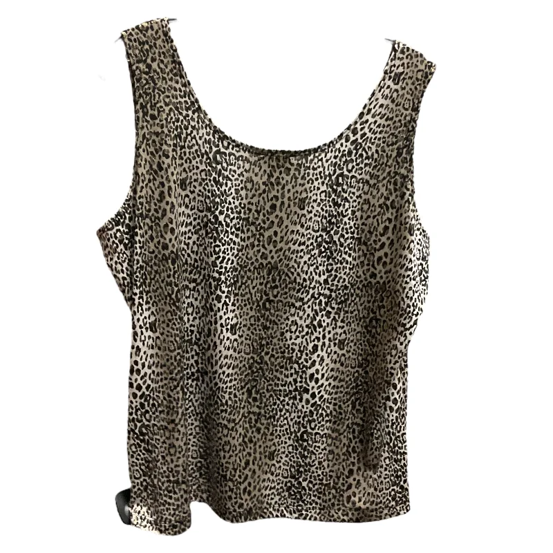 Top Sleeveless Basic By Chicos In Animal Print, Size: L