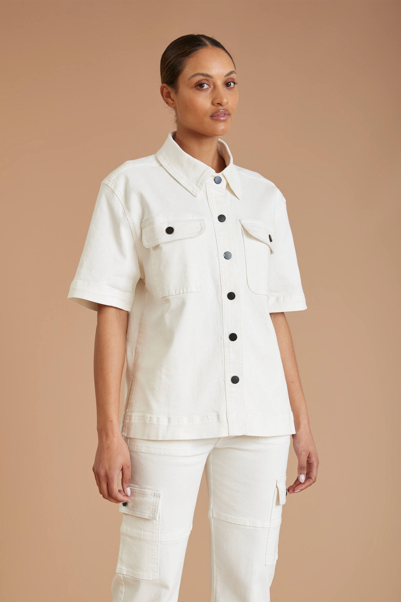 AF Denim Utility Shirt (White)