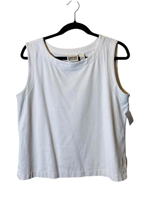 Top Sleeveless By Chicos In Cream, Size: S