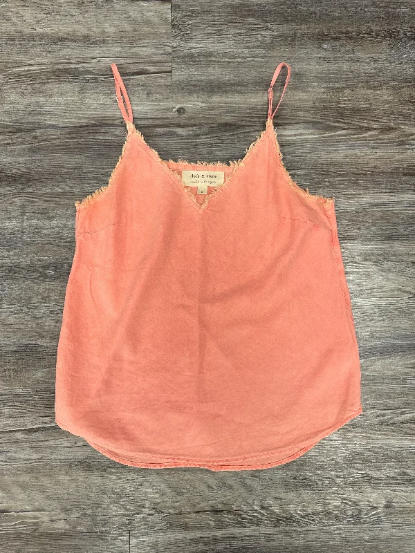 Top Sleeveless By Cloth & Stone In Orange, Size: S