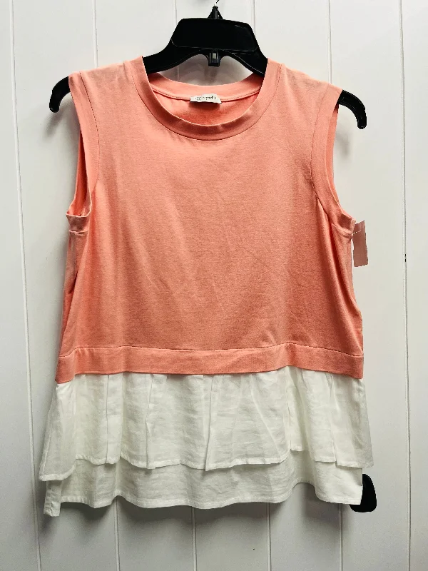 Top Sleeveless By cappellini In Pink, Size: M