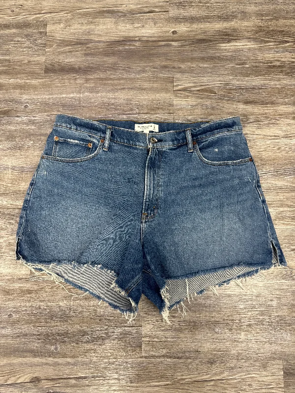 Shorts By Abercrombie And Fitch In Blue Denim, Size: 16