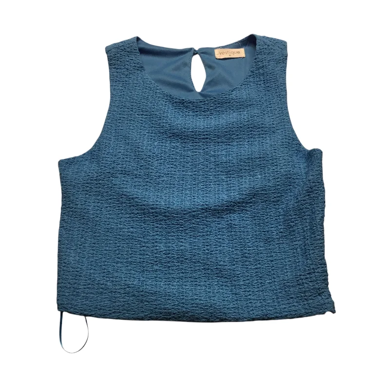 Top Sleeveless By Vestique In Blue, Size: M