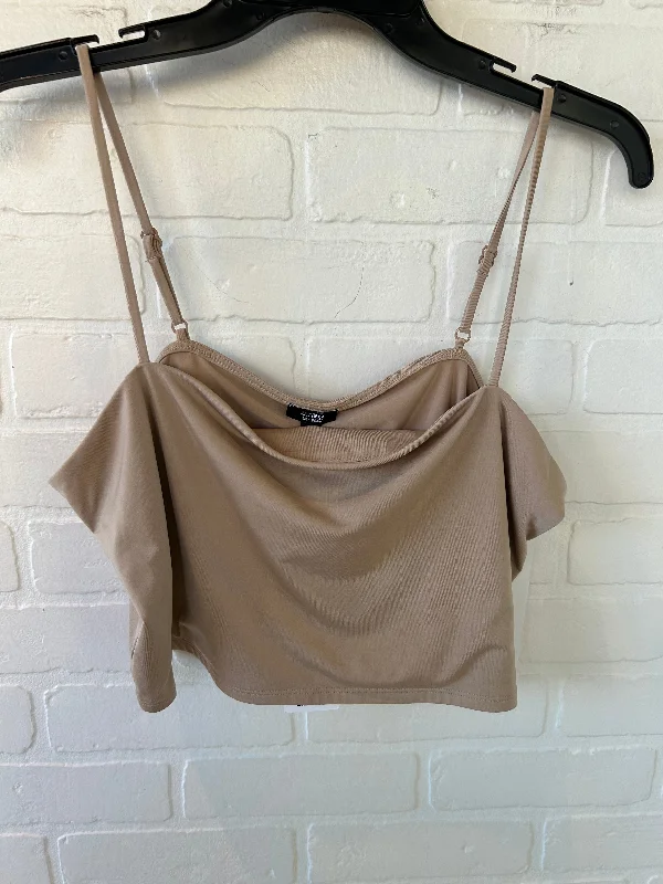 Top Sleeveless By Express In Tan, Size: Xl