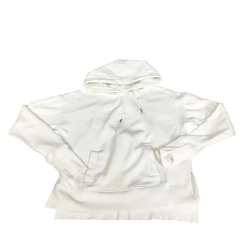 Sweatshirt Hoodie By Avia In White, Size: S