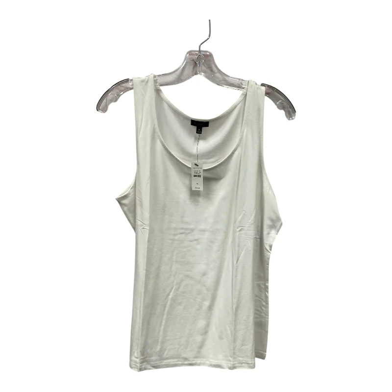 Top Sleeveless By Talbots In White, Size:Xl