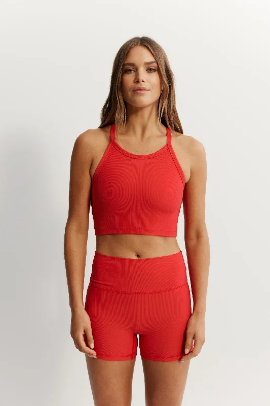 EcoRib Strap Racer Crop