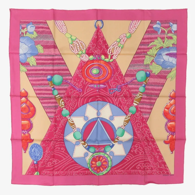 Hermes blue  pink Silk Scarf (Pre-Owned)