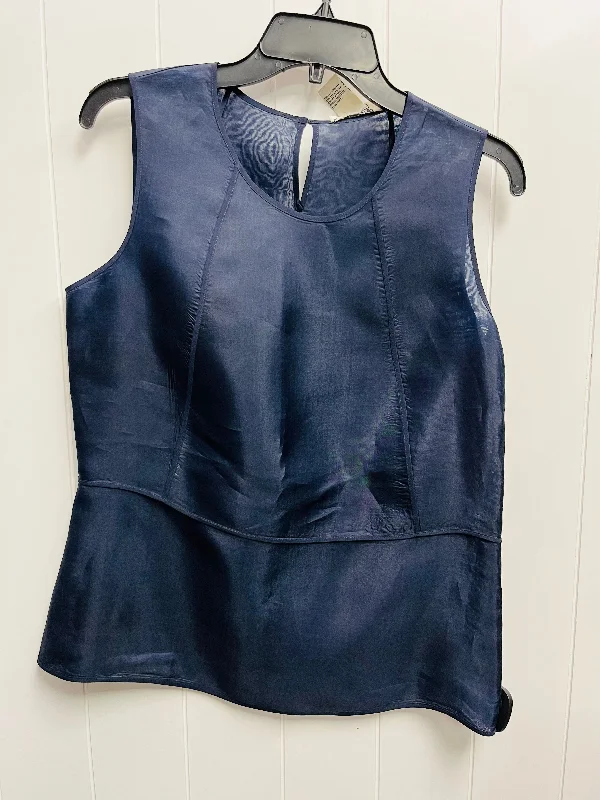 Blouse Sleeveless By HELLOS In Navy, Size: M