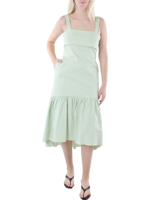 Womens Linen Long Midi Dress