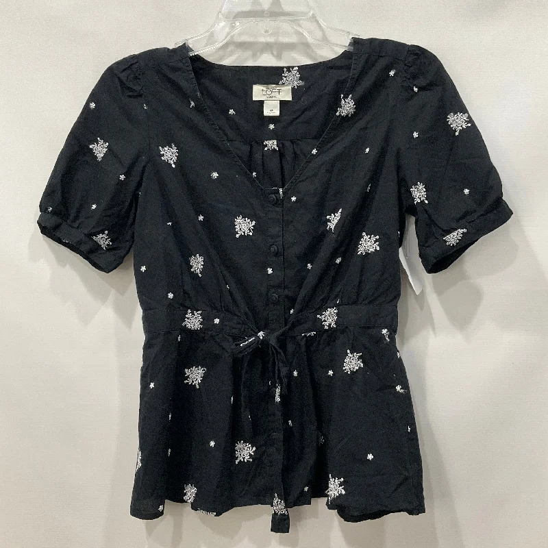 Black Top Short Sleeve Ann Taylor, Size S