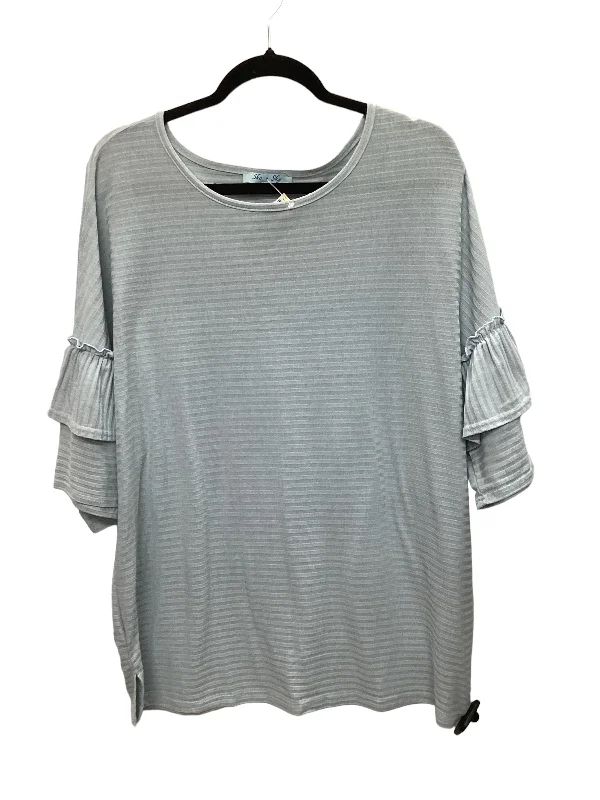 Blue Top Short Sleeve She + Sky, Size L