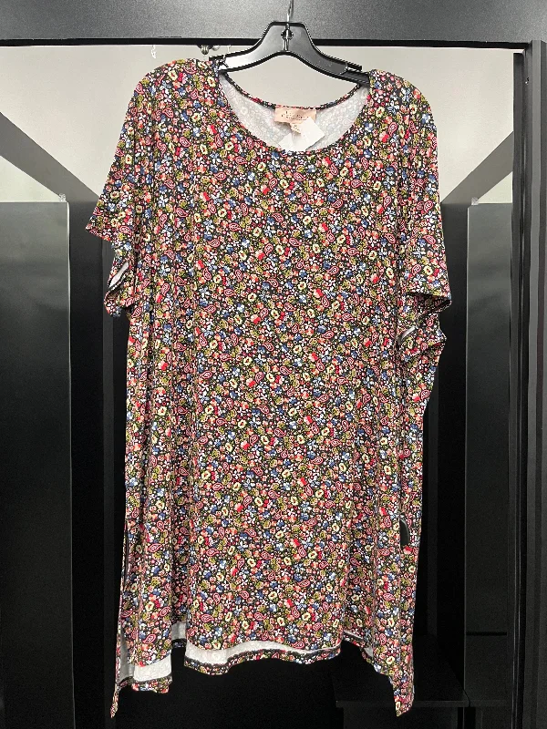 Floral Top Short Sleeve Philosophy NWT, Size 3x