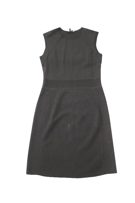 Theory Sleeveless Mini Dress in Black Viscose