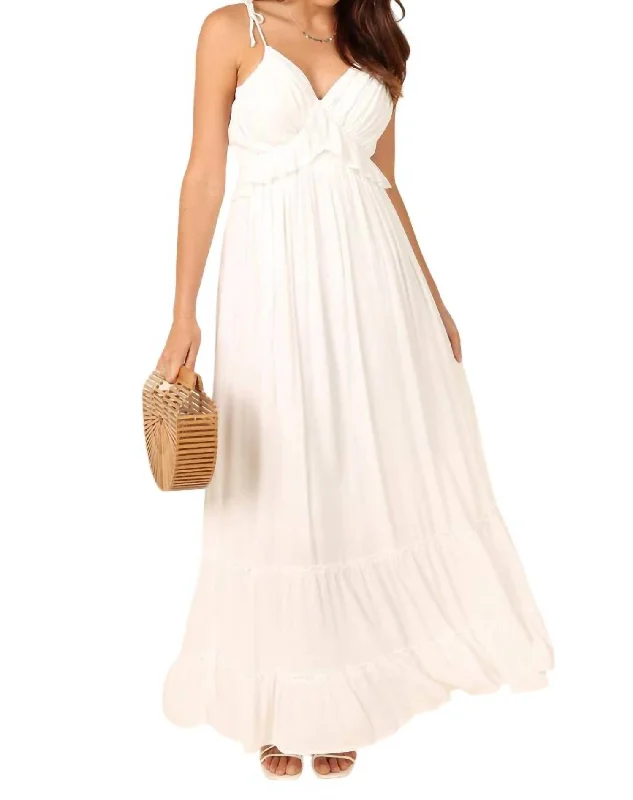 Coastal Cowgirl Maxi Dress In Ivory