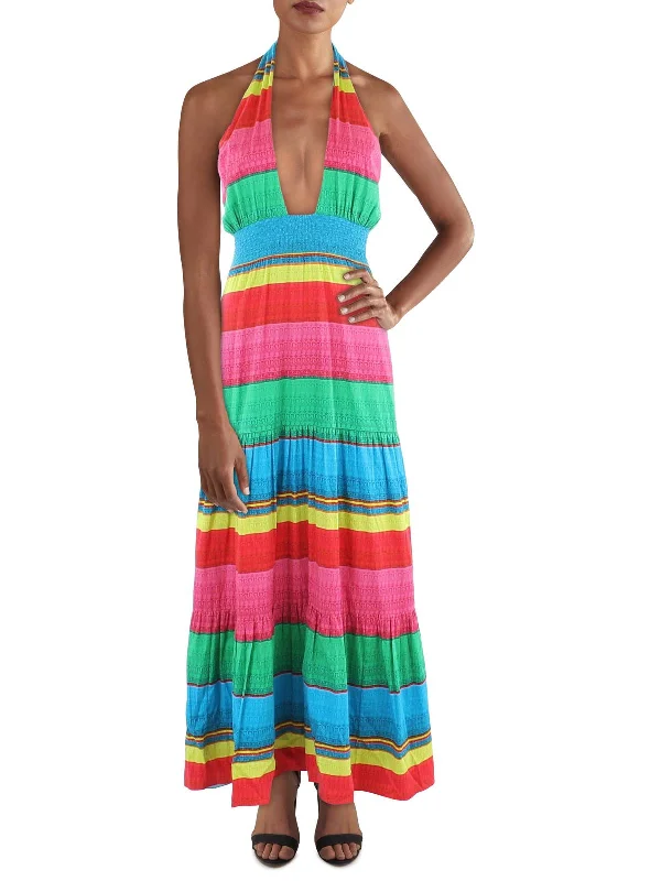 Womens Cotton Crossover Maxi Dress