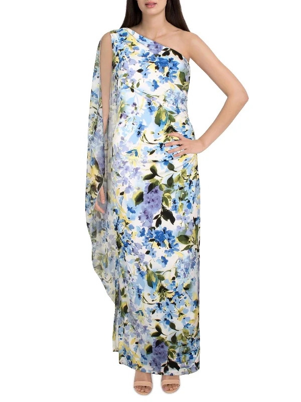 Womens Knit Floral Maxi Dress