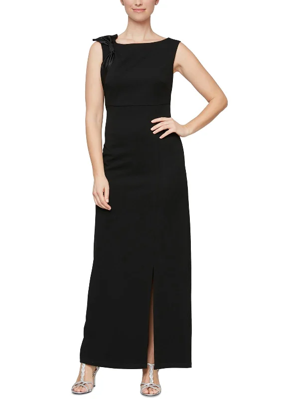 Womens Scuba Crepe Long Maxi Dress