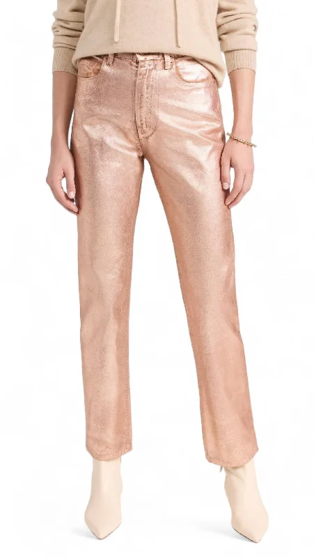 The Agnes Jean In Copper Foil Washed Pink