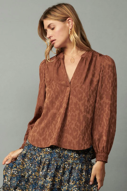 Autumn Split Neck Blouse