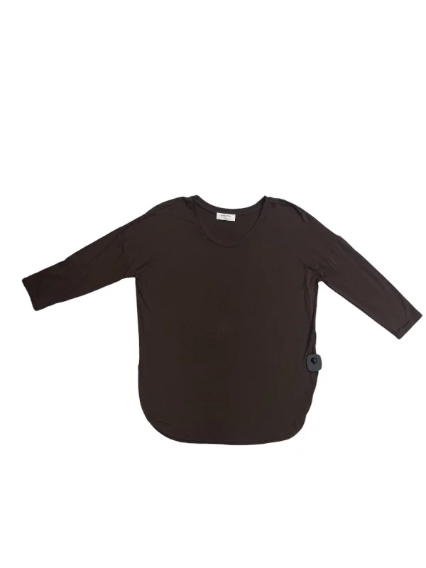 Top 3/4 Sleeve By Babaton In Brown, Size: S