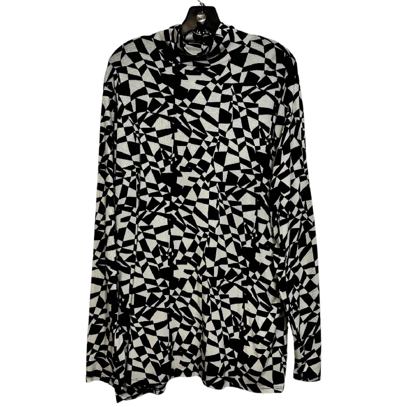 Top Long Sleeve By Ava & Viv In Print, Size: 2x