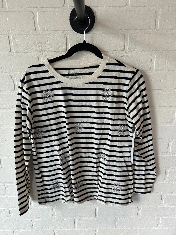 Top Long Sleeve By Talbots In Black & White, Size: Mp