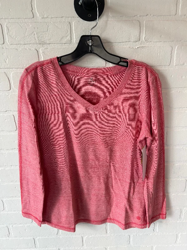 Top Long Sleeve By Talbots In Red, Size: Mp