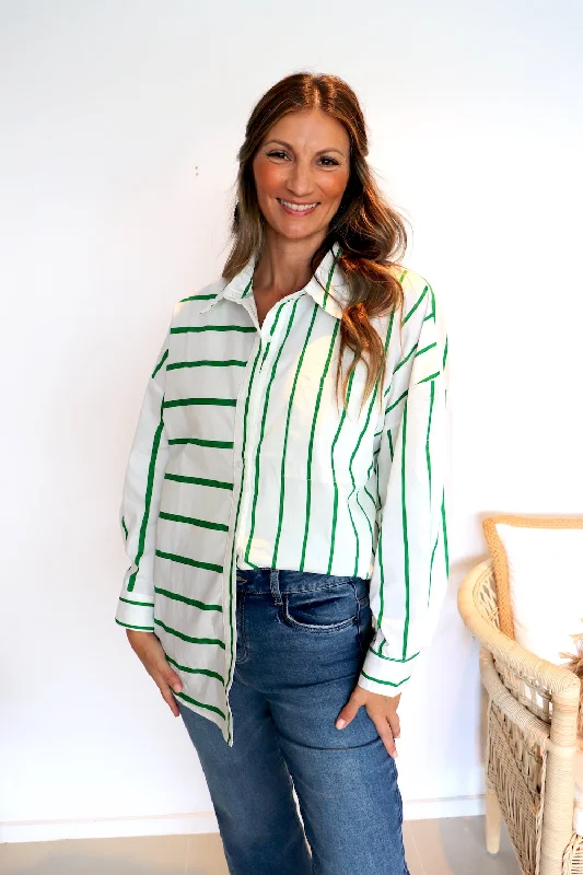 New York Stripe Shirt in Green