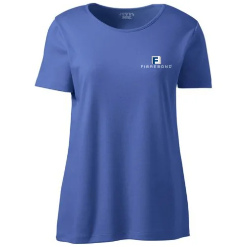 Women's Cotton Polyester Short Sleeve Jewelneck T-shirt