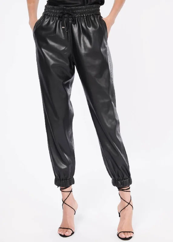 Dalton Vegan Leather Pant In Black