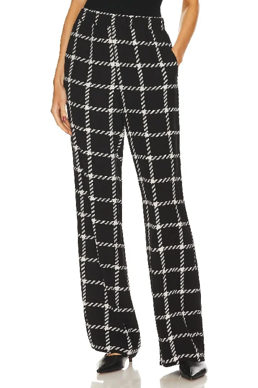 Owen Pant In Black & White Plaid