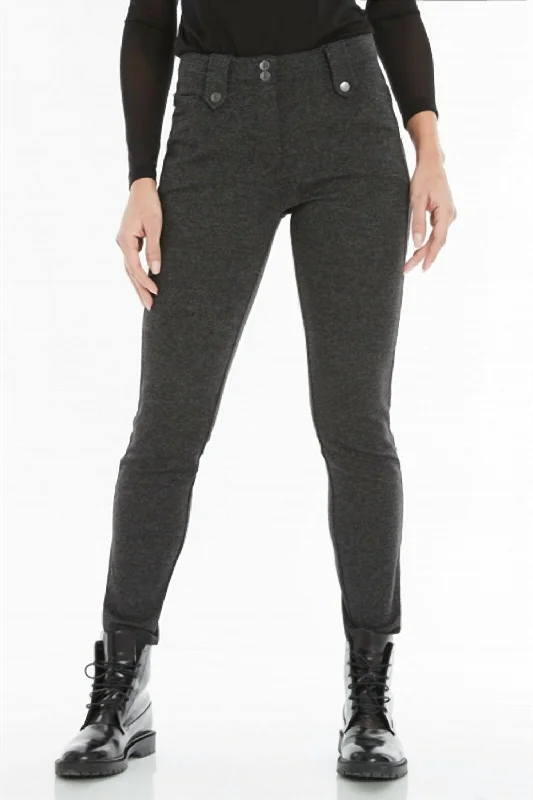 Skyler Tweed Pant In Dark Charcoal