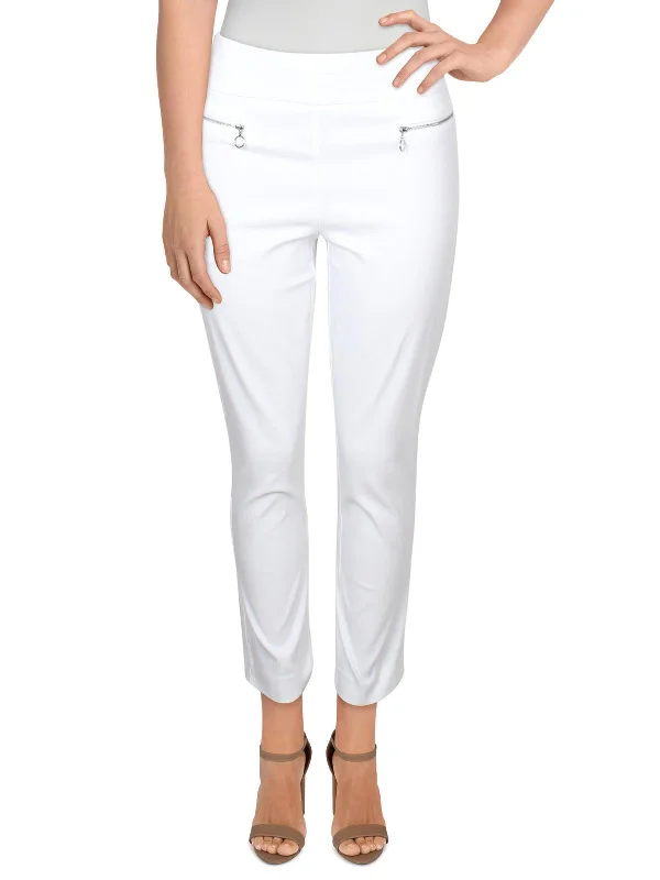 Womens Cropped High Rise Skinny Pants