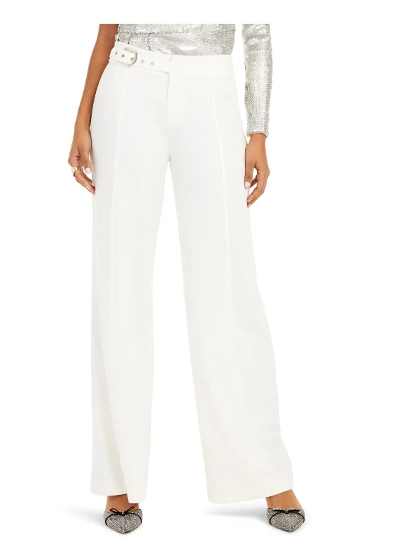 Womens High Rise Flare Wide Leg Pants