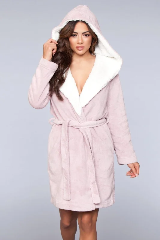 Janet Sherpa Lined Hooded Bathrobe